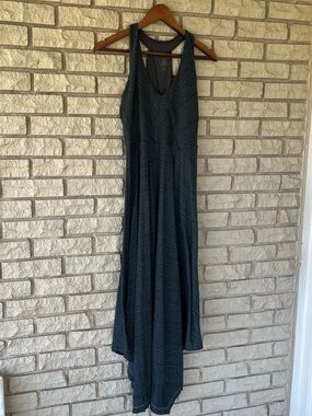 Prana Gray Blue Pebbled Maxi Saxon Dress Size Large